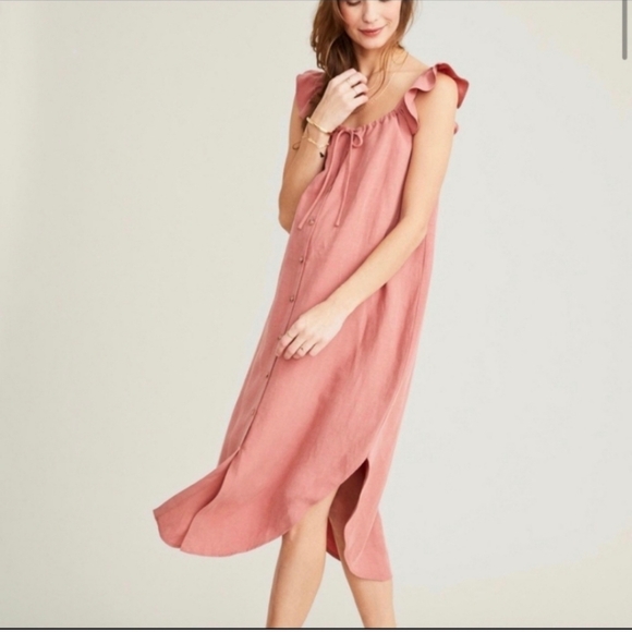 Hatch Dresses & Skirts - Hatch Jenna Maternity Button Front Dress